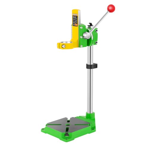 Support de perçage pivotant à 90° pour support de perceuse - Banc de travail multifonctionnel avec diamètre de collet 38-43 mm | Incl. 3 têtes en...