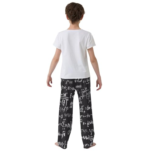 ZZXXB Physics Formulas and Calculations Boys Long Pants Soft Trousers Elastic Waist Kids Lounge Bottoms with Pockets S-XL3