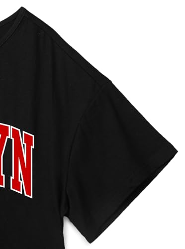 Hilinker Womens Graphic Off Shoulder Crop Tops Asymmetrical Short Sleeve T Shirt Loose Casual Tee4