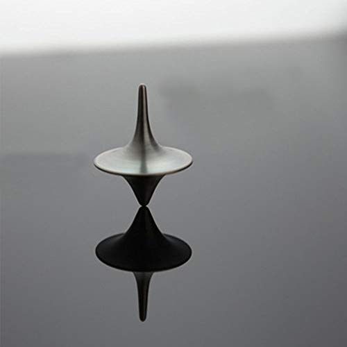 Turbobm Metal Gyro Gran precisión Plata Spinning Top Hot Movie Totem Imprimir Spinning Top Silver Vintage Toy El Equilibrio Rendimiento y Belleza para Regalo