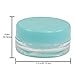 Houseables Sample Containers, Lip Balm Containers, Sample Jars, Mini Jars with Lids, Small, Empty, Makeup, Powder, Gloss, Cosmetic, Tiny, Chapstick, Dab, Wax, Scrub, Little, Blue Plastic, 3 Gram, 50PK