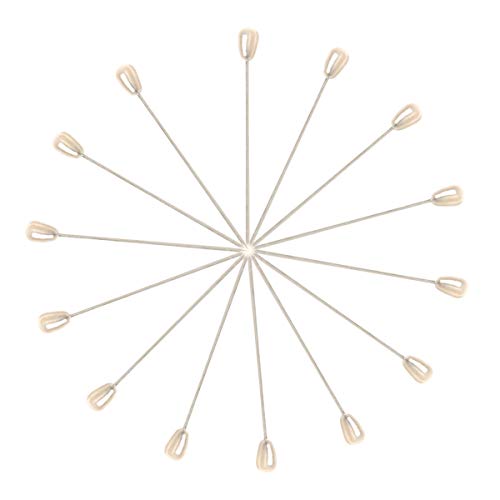 yalansmaiP 432 Pieces White Teardrop Pearl Pins Corsage Pins Wedding Bouquet Pins Straight Head Pins Sewing Pins Flower Pins Push Pins(2.16 Inch)