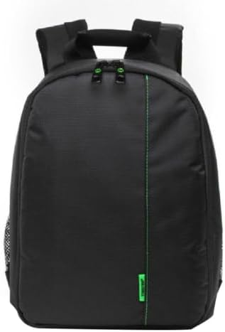 Waterproof DSLR Camera Backpack Bag with Quick Access, Green Nylon image 4