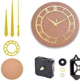 SKYVILLA DIY Resin Clock Making Kit 12 Inch Round MDF Base (4.5mm) with Roman Numbers | 18mm Quartz Clock Movement & Fancy Needles for Resin Art Wall Clock-image-14
