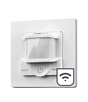 HOMEPILOT Bewegungsmelder smart, inkl. Timer z.B. für Treppenhaus, Empfindlichkeit Bewegungssensor & Helligkeitssensor einstellbar, Lichtsteuerung 230V (Smart Home App via Gateway Premium)
