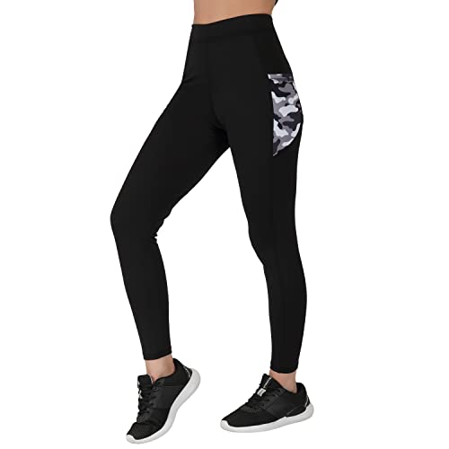 Imperative Women High Rise Stretchable Ankle Length Slim Fit Yoga Workout Gym Tights with Pockets| Yoga Pants/Leggings for Women (Black)