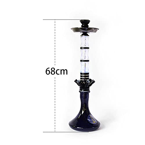 JYZT 6 Schlauchhukahn Set Modern Luxushukas 6 Lederschlauch Keramikschüssel Narguile Huka Große Wolke Komplettes Zubehör… – Bild 3