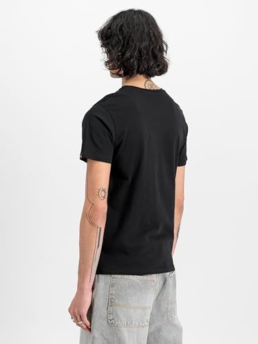 Alpha Industries Basic T 2 Pack T-Shirt für Herren Black/White – Ansicht 6