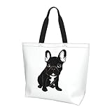 [ROOZEE] ブリンドルフレンチブルドッグ 人気 潮流 エコバッグ 折りたたみ 買い物袋 耐久 大容量 防水 多機能 コンパクト レジ袋 軽い 防水 丈夫 かわいい 携帯便利 洗える