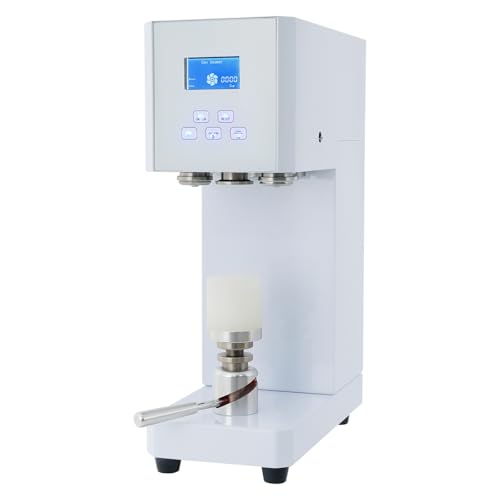 Commercial Can Sealer Machine, 370W 110V Electric Aluminum Cans Sealing Machine, Semi-Automatic Tabletop Can Sealing Tool, Milk Tea Drink Bottle Sealer for Home, Bar, Cafe, Snack Bar