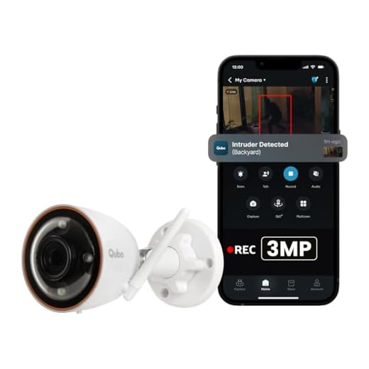 QUBO Smart Outdoor 2K 3MP 1296p WiFi Bullet Camera from Hero Group | Color Night Vision | AI Person Detection | Smart Spotlight | IP66 Weather Resistant | Made in India | 2024 Launch | (Pack of 1) (1)