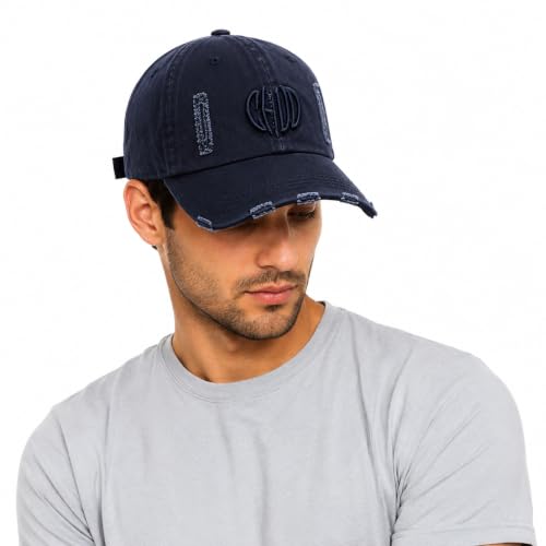 Image of Handcuffs Cap for Men Women Denim Stylish Baseball Caps Adjustable Free Size Hats | Gym Accessories | Sun Protective Hat