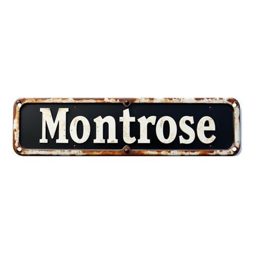 Decorative Tin Sign 16 * 4 Inches Montrose Themed | Fits Bedroom, Laundry Room, Patio | Laundry Signs Wall Decor, Mushroom Stuff, Outdoor Sign