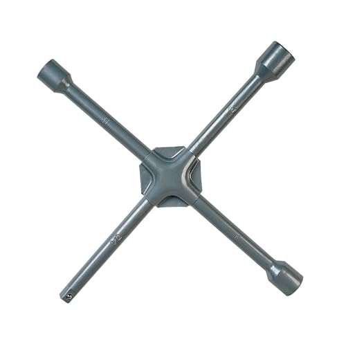 Clé en croix fixe renforcée métal satiné, douille de 1,7, 1,9, 2,1 cm. - AUTOBEST