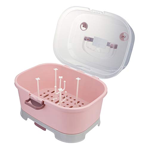 Image of Alipis Baby Bottles Baby Bottles Milk Bottle Drying Rack Storage Box Baby Bottle Rack Dryer Holder Cutlery Box Container Countertop Bottle Holder with Cover Portable Dryer Portable Dryer
