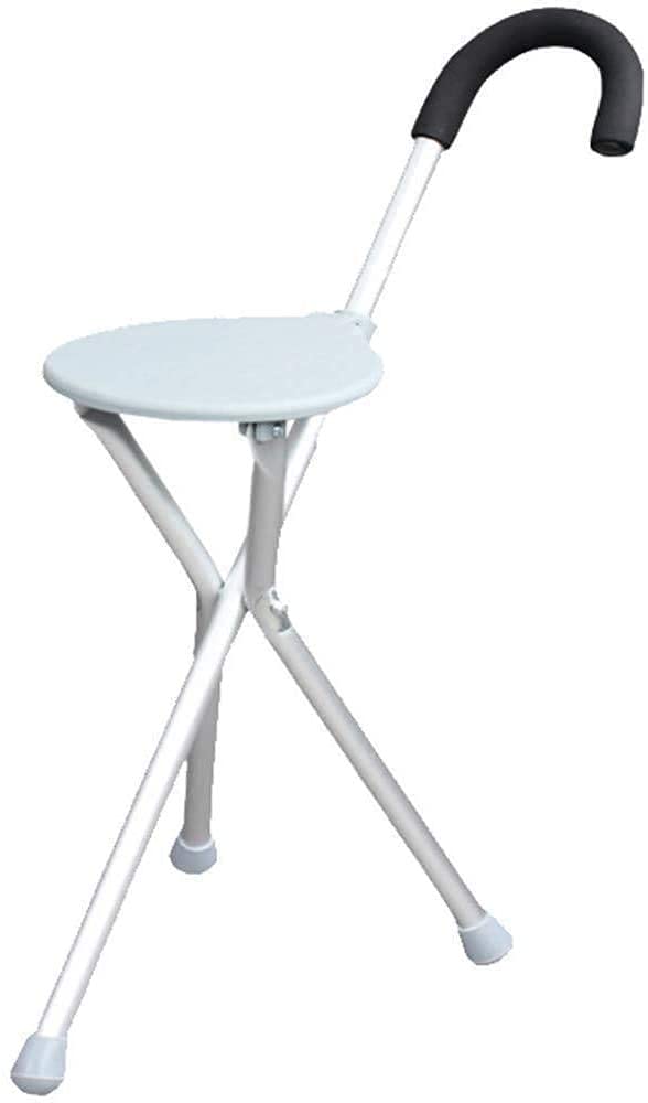 Andador para Ancianos,Regalo para Ancianos: Asiento Plegable para Caminar, Bastón de Aluminio de Tres Patas, Asistente para Caminar liviano, Adecuado para Ancianos, Mujeres, Hombres, Mujeres