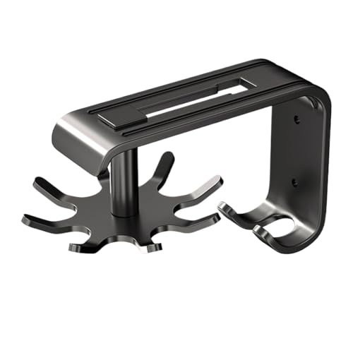 壁掛け調理器具ハンガー ? 粘着ベース付き回転式キッチンユーティリティオーガナイザー、簡単にアクセスできるマルチフック収納ラック |キッチンカウンターダイニングエリアオフィスルーム用の調理アクセサリー