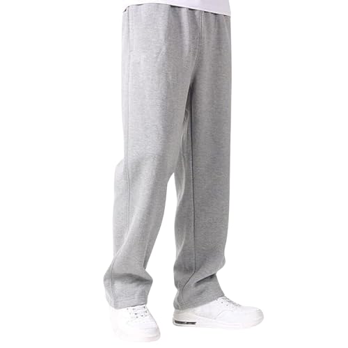 Thatrich Men's Baggy Sweatpants Lightweight Outdoor Basic Pants Straight Leg Casual Lounge Sweat Pant Athletic Workout Jogger