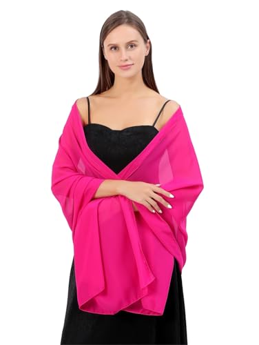 OurLore Women's Scarf Shawls Wraps for Evening Dress Chiffon Shawl Soft Elegant Pashmina Wedding Bridal Scarves