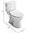 TOTO® Vespin® II Two-Piece Elongated 1.28 GPF Universal Height Toilet with CEFIONTECT and SS124 SoftClose Seat, WASHLET+ Ready, Cotton White - MS474124CEFG#01