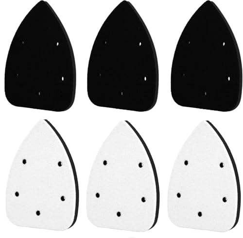 Almohadillas de interfaz de lijado triangular para mouse con esponja de 5 agujeros de 6 piezas