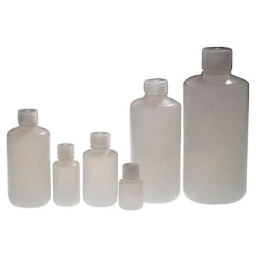 Qorpak PLA-03158 HDPE Narrow Mouth Lab Style Bottle with 38-415 PP Linerless Cap, 32 oz, Natural (Pack of 50)