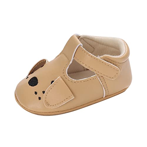 Summer and Autumn Comfortable Infant Toddler Shoes Cute Sheep Puppy Children Mesh Breathable Floor Toddler Slides (Beige, 4 Infant)