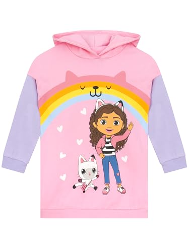 Sweat à Capuche Polaire Gabby's Dollhouse Enfant - Surdimensionné, Doublure Sherpa - Taille 4-8 Ans Lilas