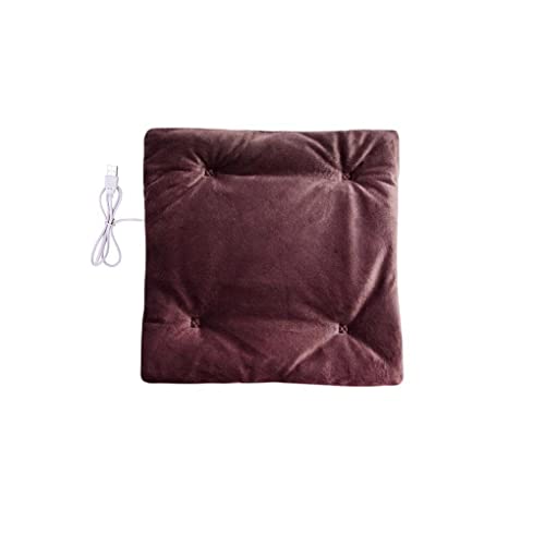 teng hong hui Almohadilla térmica Cómoda estera para silla Carga de invierno Cojín calefactable Coche Hogar, Café Cover