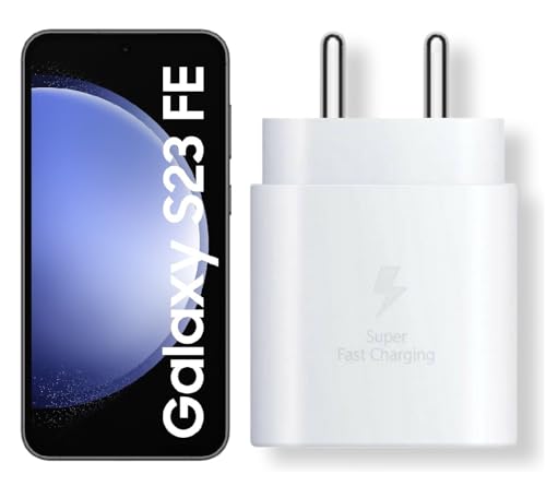 Image of 25W C-Type Super Fast Adapter Compatible with Samsung Galaxy S23 Fe Super Fast Charger Adapter for S24 /S23 /S23 fe /S22 /S21 /21 fe /S20 /M14 /M33 /M13 /M35 /M05 /A14, A15 /S24 fe /A16 5g, White