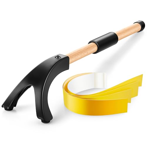 Dunkive Miter Saw Hold Down Stick and 5 Pcs 14 x 2 Inch Zero Gap Woodworking Tape Safety Miter Saw Accessories to Keep Your Hands away from Saws Push Sticks for Wood