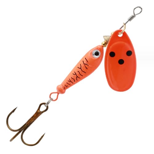 GMBYLBY Spinner Fishing Lures with Triple Hooks Metal Lures Hard Metal Spinner Baits Fishing Accessories for Freshwater