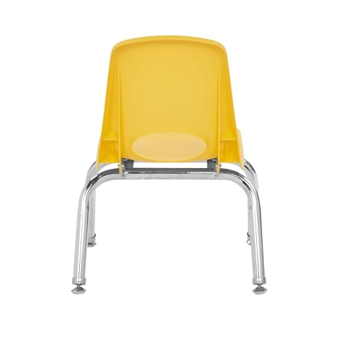 Image of Factory Direct Partners 10 inch School Chairs, Stackable Kids Classroom Chair, Set of 4 Stacking Preschool Chair with Swivel Glides For Daycare and Early Childhood Learning Centers, Assorted Colors