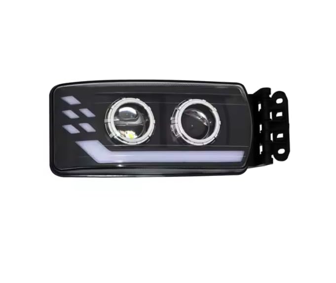 Genérico Faro delantero derecho completo LED 24V luz diurna DRL efecto de arranque intermitente luces de cruce/carretera compatible con camiones Iveco Stralis 5801571746