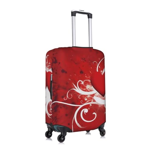Valentine Day Printed Luggage Cover Elastic, Washable, Universal Fit 18-32 Inch Travel Suitcase Cover Easy To Identify3