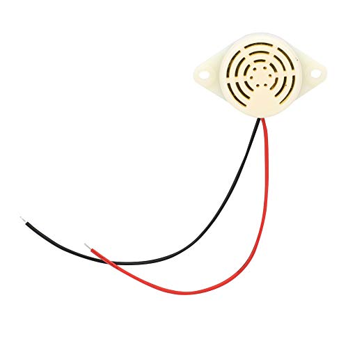 95dB Active Buzzer Alarm, Continuous Beep with Wire , Suitable for Electronics Application, Includes 5pcs DC 3-24V SFM-27