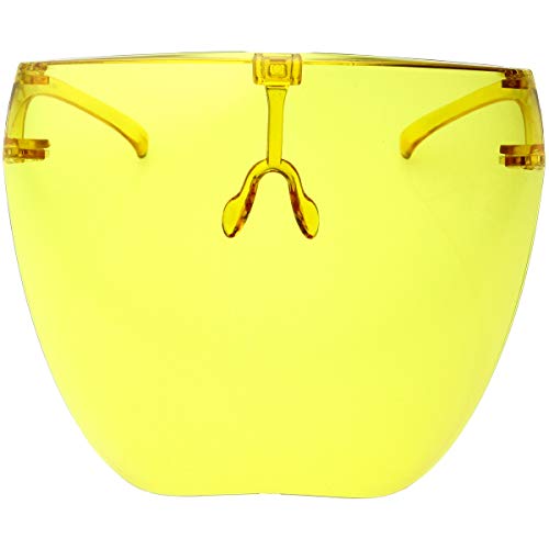 Image of zeroUV - Protective Face Shield Full Cover Visor Glasses /Sunglasses (Anti-Fog /Blue Light Filter) (Yellow)