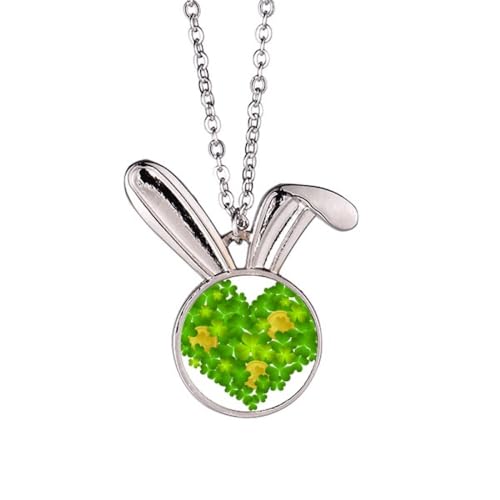 Collier lapin en cœur Irlande bijou tendance pendentif animal romantique