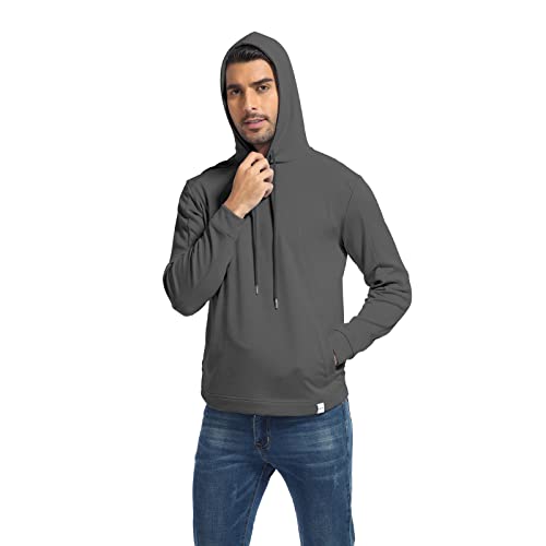 DEOLAX Mens Hoodies Pullover Sport Sweatshirt Men Hoodies Pullover Lightweight Comfortable Slim-Fit Sweatshirts for Men2