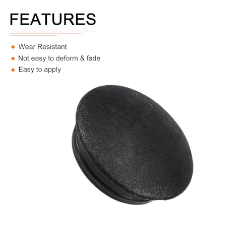 Image of DTGN 12mm x 15.5mm x 7mm(Dia. x Cap Dia. x H) Screw Hole Plugs - 50Pack - Good for Furniture Cupboard Wardrobe - Plastic Fastener Hole Caps - Black