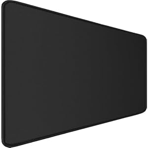 Extra Large Mouse Pad 31.5 x 11.8 in, Gaming Mousepad with Stitched Edges, Premium Microfiber Cloth Surface, Waterproof Non-Slip Base Keyboard Desk Mat for Home Office Gaming, Black