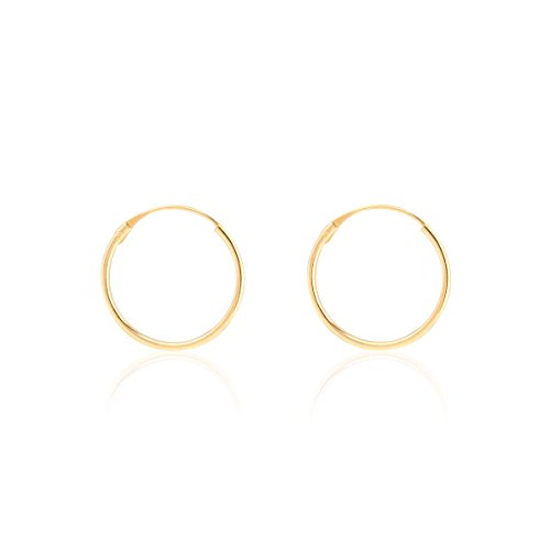 Boucles d'Oreilles Enfant créoles Or Jaune 18 Carats
