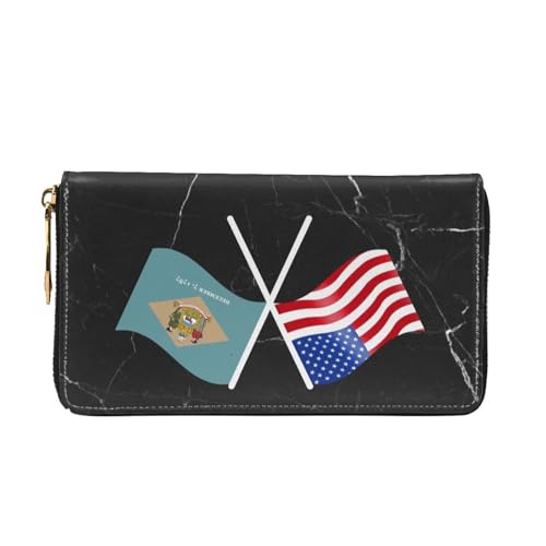 American And Delaware Flag Wallet Card Bag3