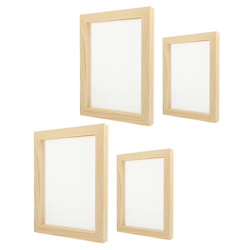 Cadre bois pour fabrication de papier POPETPOP lot de 4 tamis