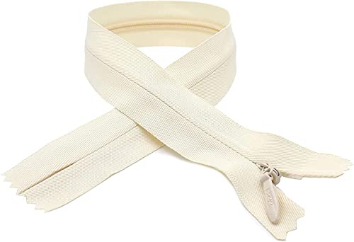Fermeture invisible haut de gamme YKK 61 cm couleur écru américain