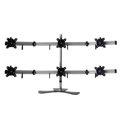 Six-Screen TV Mount Stand Desktop, Height Adjustable Monitor Desk Bracket, Portable Rotating Arm LCD Stand, Stock Market/Property Monitoring,Up to 14-27 Inches