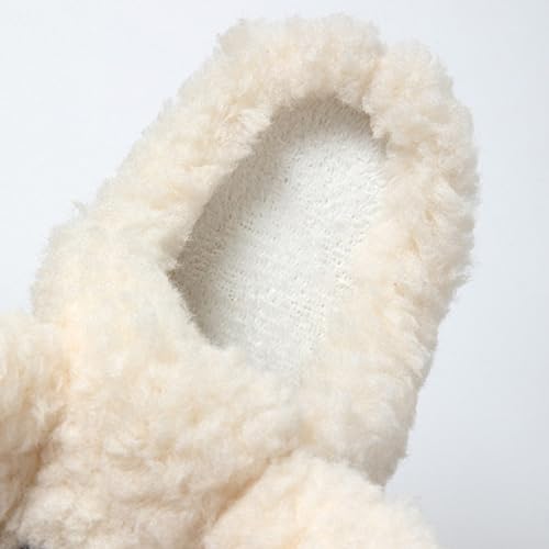 Women Cute Plush Dog Slippers 2025 Fall Winter Cozy Indoor Closed Toe House Warm Fleece Lined Anti-Slip Comfy Shoes3