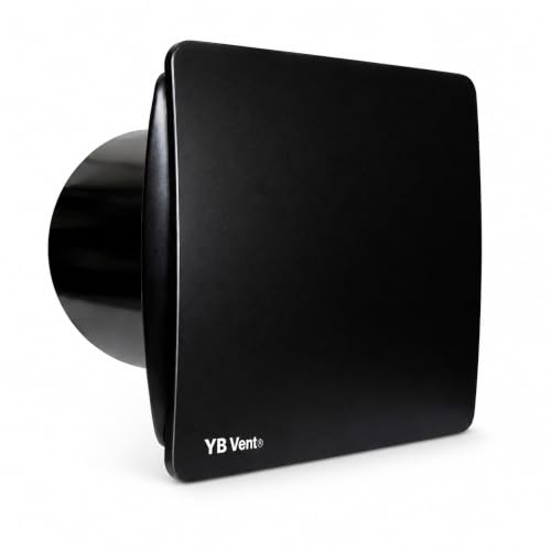Image of 6 Inch Black Exhaust Fan for Bathroom, Kitchen & Office | 150mm Adjust Fan