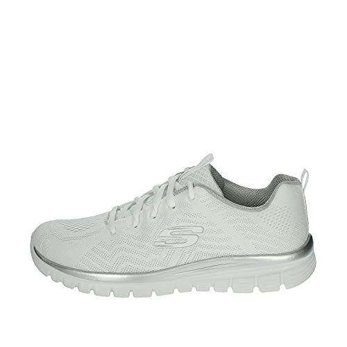 Skechers Damen Graceful Get Connected Sneakers, Weiß, 39 EU