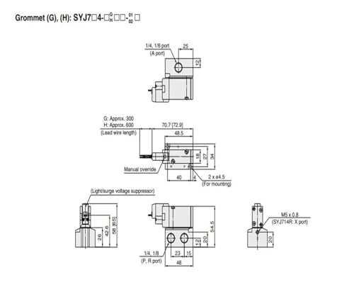 Électrovanne SYJ712-5LZD à faible consommation et commutation rapide - 6